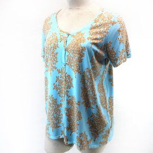 Quacker Factory Plus Blue Neckline Embellished Cardigan Sweater 1X